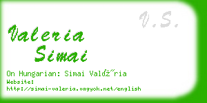 valeria simai business card